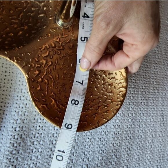 Vintage Mid Century Hand Painted 22K Weeping Gold Three Section Candy/Nut Tray - Picture 7 of 8